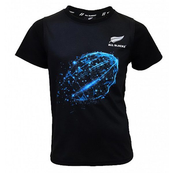 All Blacks branded kids graphic t-shirt Cotton T-shirt All Blacks Logo Rugby Ball Graphic