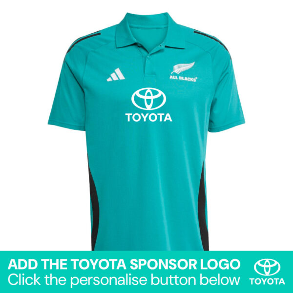 All Blacks Teal Training Polo Shirt 2025 - Image 2