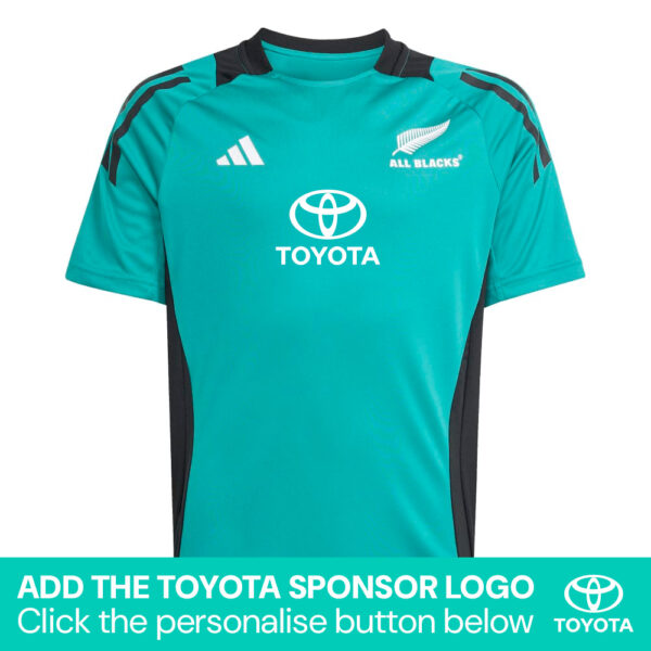 All Blacks Youth Teal Performance T-Shirt - Image 2