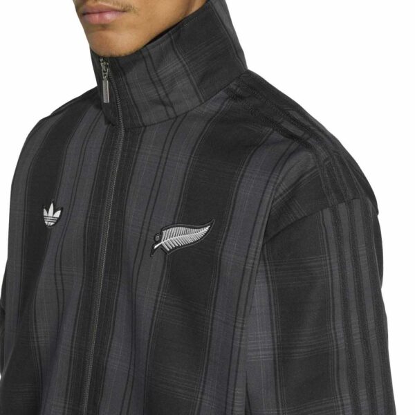 All Blacks Adidas Originals Firebird Plaid Track Top 2025 - Image 9