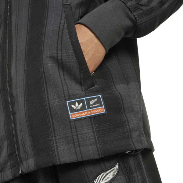 All Blacks Adidas Originals Firebird Plaid Track Top 2025 - Image 2