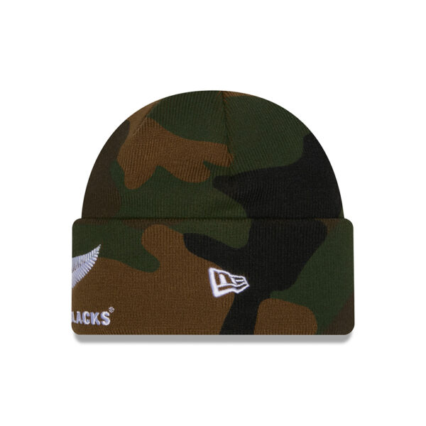 All Blacks New Era Washed Woodland Knitted Beanie - Image 2