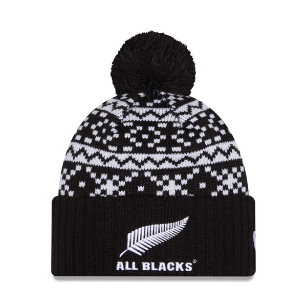 All Blacks New Era Knitted Cardigan Pom Pom Beanie