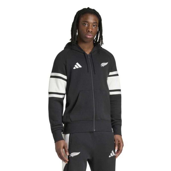 All Blacks Single Fern Leisurewear FZ Hoody - Image 2