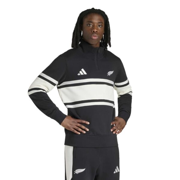 All Blacks Single Fern Leisurewear 1/4 Zip Jacket - Image 2
