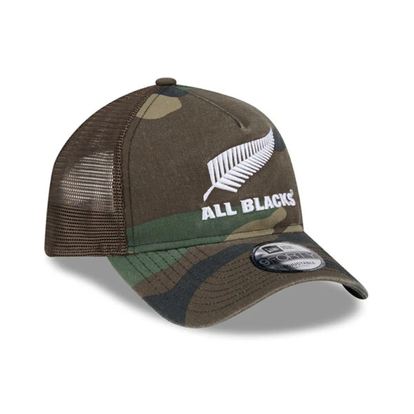 All Blacks New Era 9Forty A-Frame Woodland Camo Cap - Image 3